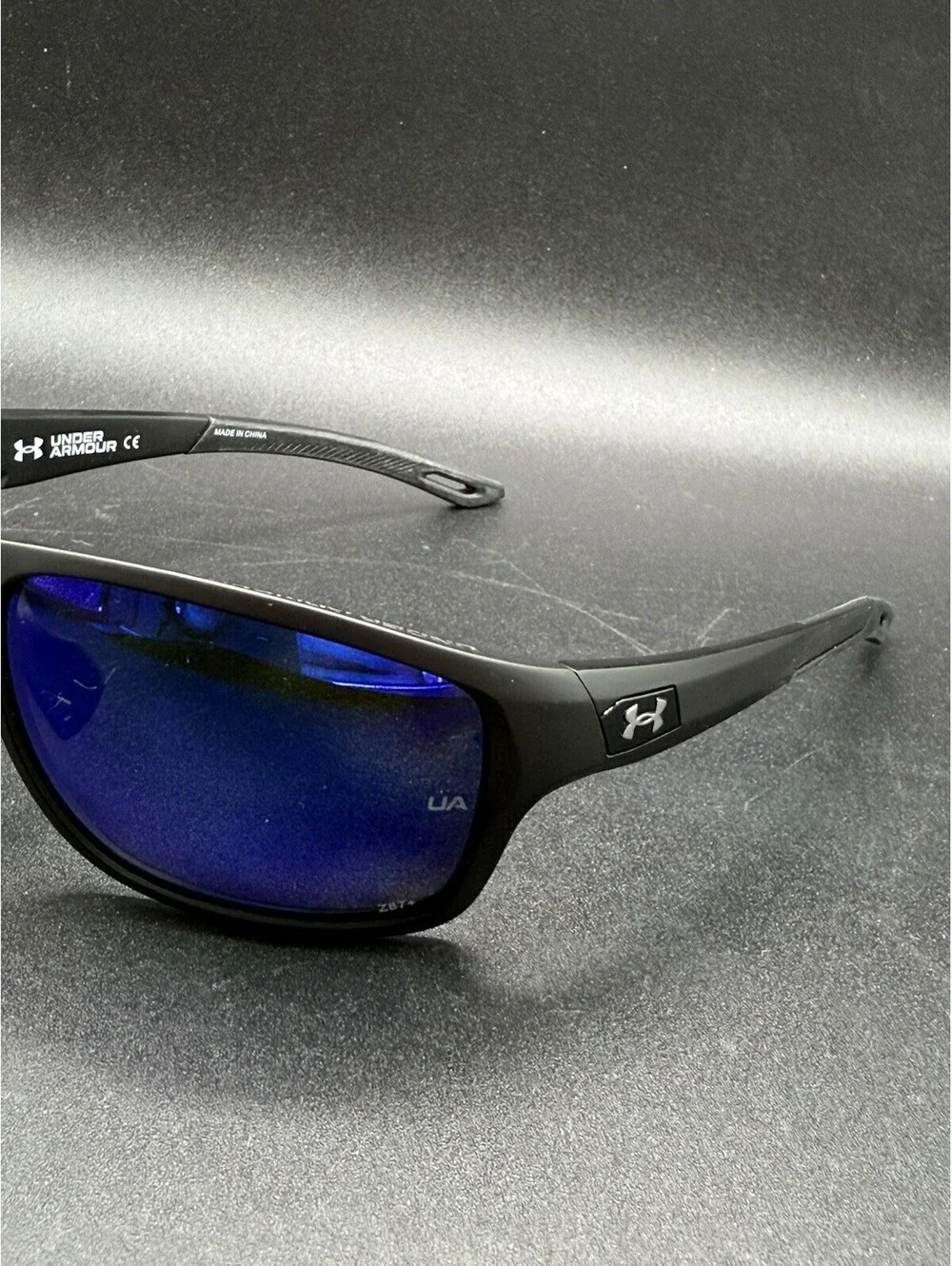 Under Armour UA Battle 0004/S Matte Black/Blue Polarized 65-16-135
